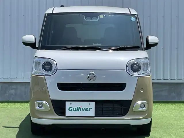 ダイハツ ムーヴ キャンバス ストライプス G 香川県 2022(令4)年 2.7万km シャイニングホワイトパール/サンドベージュメタリック 純正ディスプレイオーディオ/→AM/FM/Bluetooth/フルセグTV/衝突軽減ブレーキ/アイドリングストップ/両側パワースライドドア/コーナーセンサー/ドライブレコーダー/バックカメラ/ETC/シートヒーター/置くだけ充電/純正フロアマット/プッシュスタート/スマートキー/オートライト