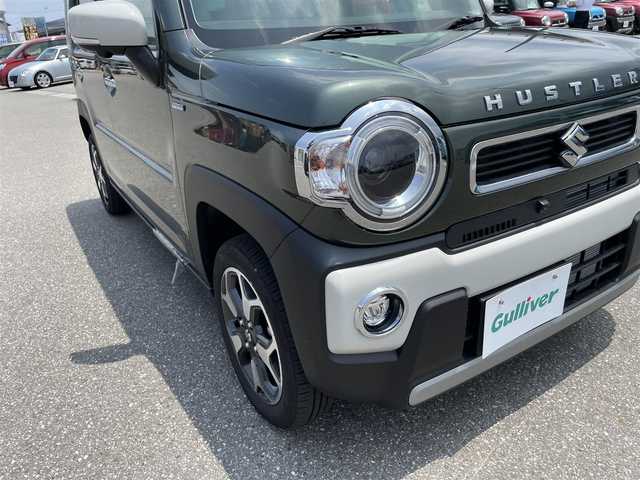 スズキ ハスラー HYBRID X 石川県 2024(令6)年 0.1万km クールカーキパールメタリック/ソフトベージュメタリック 純正9型ナビ/フルセグTV/全方位カメラ/LEDヘッドライト/スマートキー/プッシュスタート/レーダークルーズ/衝突軽減ブレーキ/シートヒーター/クリアランスソナー/保証書/取説