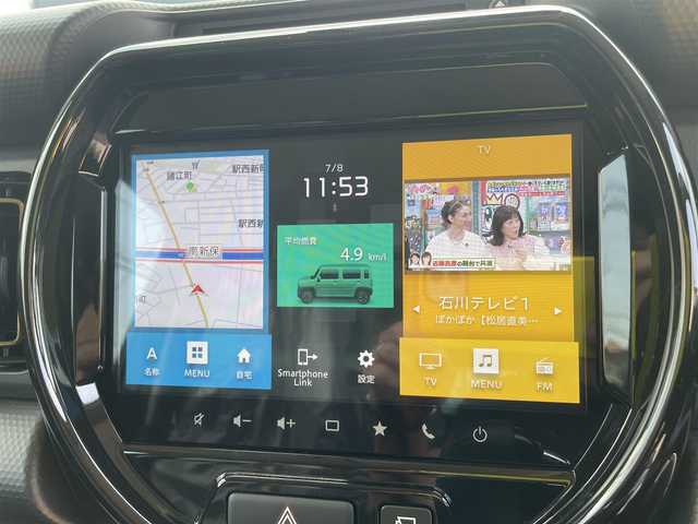 スズキ ハスラー HYBRID X 石川県 2024(令6)年 0.1万km クールカーキパールメタリック/ソフトベージュメタリック 純正9型ナビ/フルセグTV/全方位カメラ/LEDヘッドライト/スマートキー/プッシュスタート/レーダークルーズ/衝突軽減ブレーキ/シートヒーター/クリアランスソナー/保証書/取説