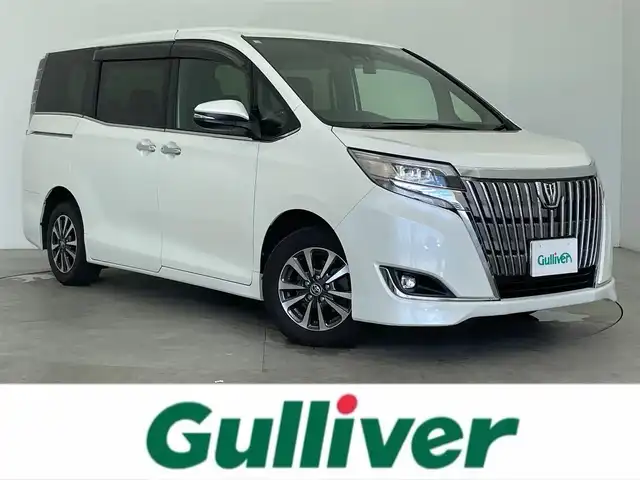 トヨタ エスクァイア Gi 富山県 2018(平30)年 6.2万km ホワイトパールクリスタルシャイン 社外ナビ（AM/FM/CD/DVD/SD/USB/BT）/フルセグTV/バックカメラ/両側パワースライドドア/プリクラッシュセーフティ/レーダークルーズコントロール/レーンキープアシスト/オートマチックハイビーム/LEDヘッドライト/レザーシート/前席シートヒーター/ビルトインＥＴＣ/ドライブレコーダー/スマートキー/スペアキー有/プッシュスタート/アイドリングストップ/純正フロアマット