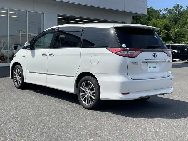 トヨタ エスティマ ハイブリッド アエラス プレミアム G 青森県 2019(令1)年 5.3万km ホワイトパールクリスタルシャイン ４WD/純正ナビ/フルセグTV/CD/DVD/BT/バックモニター/ETC２．０/両側パワスライドドア/パワーバックドア/シートヒーター/クルーズコントロール/スマートキー×２