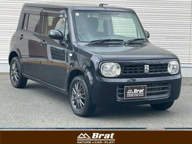 スズキ ラパン G 岩手県 2015(平27)年 8.7万km ブルーイッシュブラックパール3 アイドリングストップ/運転席シートヒーター/純正オーディオ/ドアバイザー/純正フロアマット/プッシュスタート/社外アルミホイール/電格ミラー/スマートキー/スペアキー