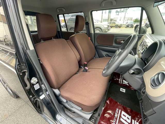 スズキ ラパン G 岩手県 2015(平27)年 8.7万km ブルーイッシュブラックパール3 アイドリングストップ/運転席シートヒーター/純正オーディオ/ドアバイザー/純正フロアマット/プッシュスタート/社外アルミホイール/電格ミラー/スマートキー/スペアキー