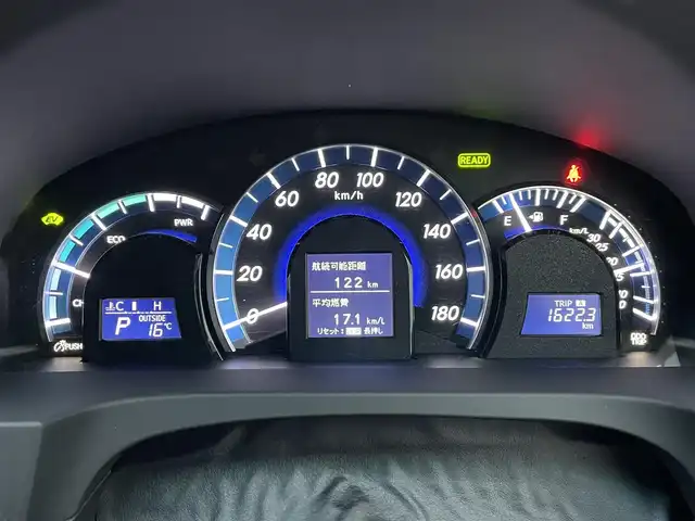 トヨタ カムリ ハイブリット Gパッケージ プレミアムブラック 千葉県 2014(平26)年 9.3万km アティチュードブラックマイカ 社外エアロ/純正HDDナビ【NHZD-W62G】/・CD/DVD/MSV/Bluetooth/フルセグ/バックカメラ/ハーフレザーシート/運転席パワーシート/スマートキー/クルーズコントロール/純正16インチアルミホイール/ウッドコンビステアリング/純正LEDヘッドライト/フォグランプ/ビルトインETC/ドアバイザー/サイド＆カーテンエアバッグ/新車時保証書＆取扱説明書