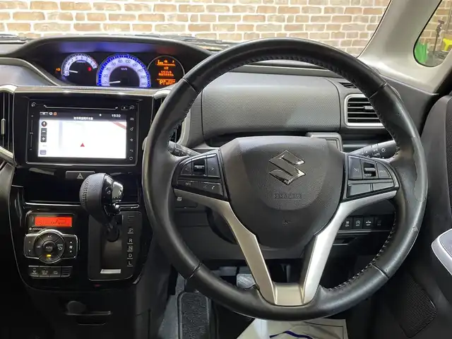 スズキ ソリオ バンディット HV MV 岩手県 2016(平28)年 9.9万km ブーストブルーパールメタリック ワンオーナー/４WD/両側パワースライドドア/全方位モニター/クルーズコントロール/デュアルカメラブレーキサポート/レーンアシスト/誤発進抑制機能/横滑り防止装置/アイドリングストップ/純正メモリナビ/フルセグTV/ETC/ドライブレコーダー/シートヒーター/ロールサンシェード/シートバックテーブル/LEDヘッドライト/純正１５インチアルミホイール