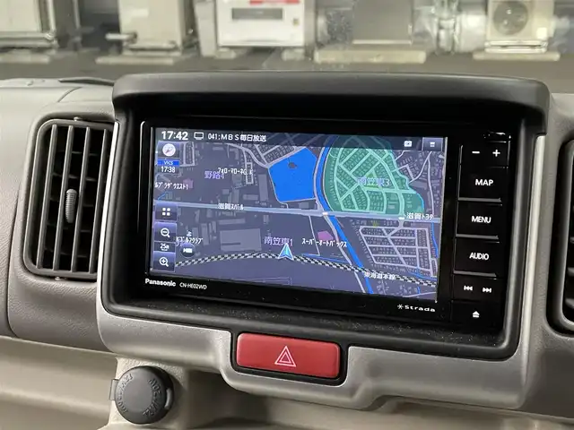 スズキ エブリィ ワゴン PZターボ スペシャル 滋賀県 2023(令5)年 0.3万km ブルーイッシュブラックパール3 Panasonic 7インチナビ/・フルセグTV・フルセグTV・DVD・CD/バックカメラ/両側パワースライドドア/前後ドライブレコーダー/運転席シートヒーター/プッシュスタート/スマートキー/スペアキー/LEDヘッドライト/レーンキープアシスト/リアソナー/ETC