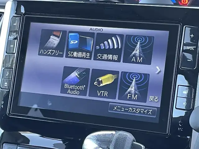 ダイハツ タント カスタム X SA 群馬県 2014(平26)年 10.5万km ナイトシャドーパープルクリスタルM 純正８インチナビ　/純正後席モニター　/フルセグ・Ｂｌｕｅｔｏｏｔｈ・CD・DVD　/バックカメラ　/電動スライドドア　/衝突軽減ブレーキ　/スタッドレス車載/横滑り防止装置　/プッシュスタート　/オートライト　/フロアマット