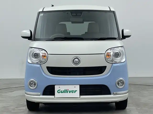 ダイハツ ムーヴ キャンバス G メイクアップ SA Ⅲ 三重県 2018(平30)年 0.9万km パールホワイトⅢ/シルキーブルーパール 2トーン 禁煙車　/純正ナビ　/両側パワースライドドア/フルセグＴＶ　/バックカメラ　/エンジンスタートボタン　/オートライト　/オートハイビーム　/横滑り防止　/コーナーセンサー　/レーンキープアシスト　/ＬＥＤヘッドライト　/スマートキー　/フロアマット