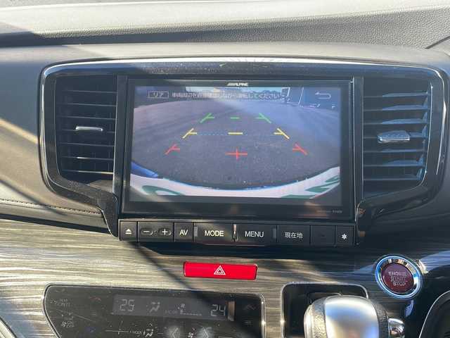 ホンダ オデッセイ アブソルート EX 三重県 2015(平27)年 10.7万km ホワイトオーキッドパール 禁煙/ALPINE9型ナビ/ALPINE後席モニター/バックカメラ/ETC/前後ドラレコ/BSM/両側パワースライドドア/レーンキープアシスト/レーダークルーズコントロール/プリクラッシュ/LEDオートライト/フォグランプ/ステアリングスイッチ/パドルシフト/電動格納ミラー