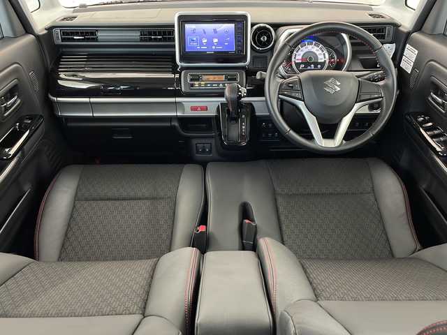 スズキ スペーシア カスタム HYBRID XS 岐阜県 2018(平30)年 4.1万km ピュアホワイトP 4WD/社外SDナビ(MDV-D304W)/CD/ワンセグテレビ/コーナーセンサー/衝突被害軽減ブレーキ/レーンキープアシスト/両側パワースライドドア/ハーフレザーシート/ベンチシート/シートヒーター /LEDヘッドライト/オートライト/オートハイビーム/フォグランプ/スマートキー/プッシュスタート/純正15インチアルミホイール/バックカメラ/ETC