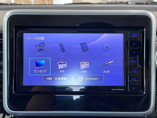 スズキ スペーシア カスタム HYBRID XS 岐阜県 2018(平30)年 4.1万km ピュアホワイトP 4WD/社外SDナビ(MDV-D304W)/CD/ワンセグテレビ/コーナーセンサー/衝突被害軽減ブレーキ/レーンキープアシスト/両側パワースライドドア/ハーフレザーシート/ベンチシート/シートヒーター /LEDヘッドライト/オートライト/オートハイビーム/フォグランプ/スマートキー/プッシュスタート/純正15インチアルミホイール/バックカメラ/ETC