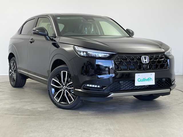 ホンダ ヴェゼル ハイブリッド e:HEV Z 新潟県 2025(令7)年 0.1千km クリスタルブラックパール 4WD/純正メモリナビ/BT/フルセグ/AppleCarPLay/バックカメラ /レーダークルーズコントロール/スマートキー/電動リアゲート/LEDヘッドライト/ハンドルヒーター/レーンアシスト/ホンダセンシング/オートライト/BSM