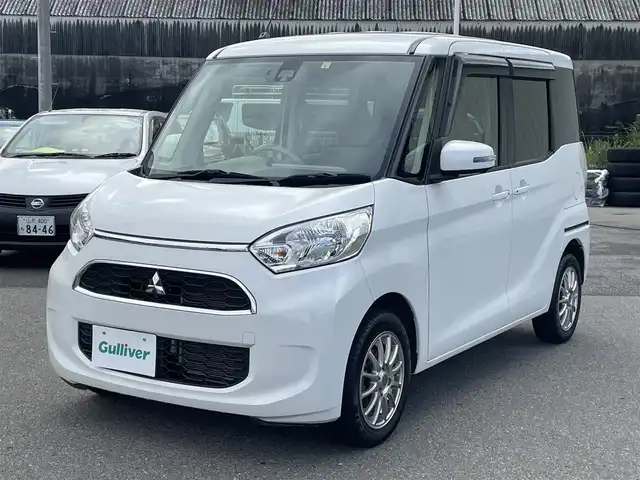 三菱 ｅＫスペース G セーフティパッケージ 山形県 2018(平30)年 4万km シルキーホワイト 4WD/衝突被害軽減システム/カーオーディオ/　　【CD　AUX　FM/AM】/全周囲カメラ/パワースライドドア/14インチアルミホイール/ドライブレコーダー/アイドリングストップ/純正フロアマット/電動格納ウィンカーミラー/ヘッドライトレベライザー/スマートキー