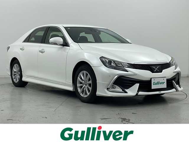 トヨタ マークＸ 250G 宮城県 2017(平29)年 6.7万km ホワイトパールクリスタルシャイン 禁煙車/モデリスタエアロ（F/S/R）/トヨタセーフティセンス/・プリクラッシュセーフティ/・レーンディパーチャーアラート/・オートマチックハイビーム/・レーダークルーズコントロール/クリアランスソナー/バックカメラ/運転席パワーシート/社外9型SDナビ/・BT/CD/DVD/SD/フルセグTV/革巻きステアリング/ステアリングスイッチ/プッシュスタート/スマートキー/純正ビルトインETC/ドライブレコーダー（F/R）/純正LEDヘッドライト/純正LEDフォグランプ/純正16インチアルミホイール/純正フロアマット