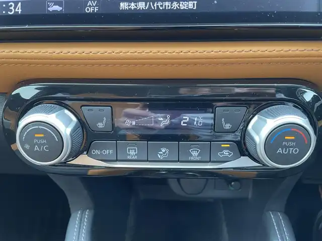 日産 キックス X ツートーンインテリアED 熊本県 2020(令2)年 6.5万km ブリリアントホワイトパール 純正ナビ　BT/CD/DVD/SD/AM/FM/・フルセグTV/全方位カメラ/・バックカメラ/ビルトインETC/前方ドラレコ/プロパイロット/・オートクルーズコントロール/インテリジェントルームミラー/ステアリングリモコン/・ステアリングヒーター/オートブレーキホールド/・電子パーキングブレーキ/D/Nシートヒーター/オートエアコン/プッシュスタート/・スマートキー/純正AW/純正ドアバイザー/純正フロアマット