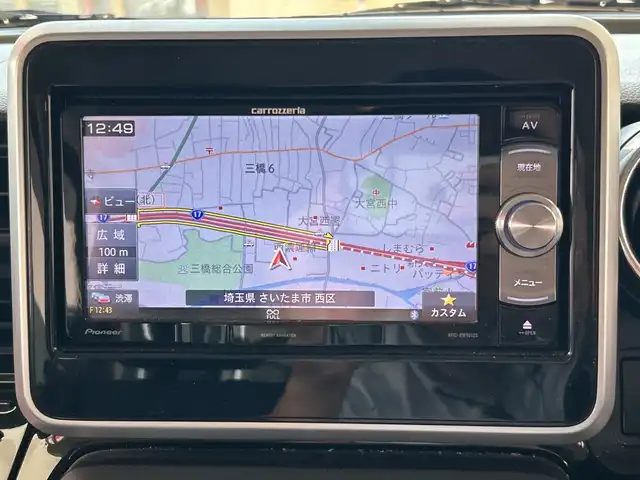 スズキ スペーシア カスタム HYBRID XS ターボ 埼玉県 2018(平30)年 2.4万km ブルーイッシュブラックパール3 スズキセーフティサポート/社外ナビ/　　フルセグTV/Bluetooth/CD/DVD/両側パワースライドドア/クルーズコントロール/レーンキープアシスト/LEDオートライト/ハーフレザーシート/シートヒーター/クリアランスソナー/パドルシフト/オートエアコン/プッシュスタート/禁煙車