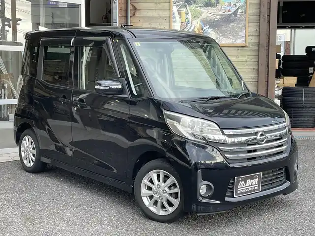日産 デイズ ルークス ハイウェイスターX 福島県 2014(平26)年 8.1万km ブラック アラウンドビューモニター/パワースライドドア/ETC/ディスプレイオーディオ/オートライト/リヤサーキュレーター/シートバックテーブル
