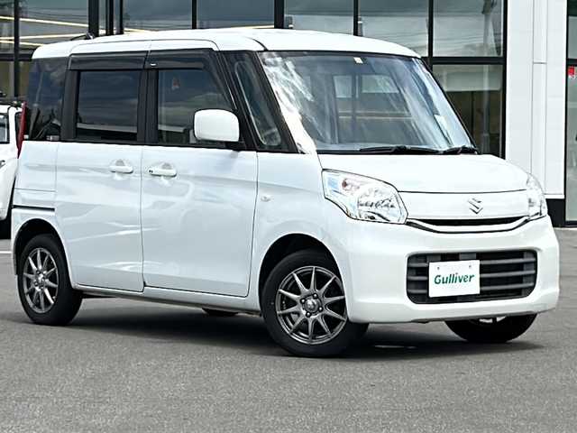 スズキ スペーシア X 青森県 2016(平28)年 9万km クリスタルホワイトP ・４WD/・社外ナビ　/型番：MDVL503/（CD/DVD/AM/FM/フルセグTV）/・バックカメラ/・片側パワースライドドア/・シートヒーター/・スマートキー/・プッシュスタート/・アイドリングストップ/・エンジンスターター/・電動格納ミラー/・純正フロアマット/・積込スタッドレスタイヤホイール付き/（155/65R14　22年製　iG60）/・取扱説明書