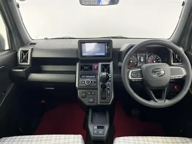 ダイハツ タフト G ダーククロムベンチャー 福島県 2023(令5)年 1.8万km フォレストカーキメタリック スマートアシスト/　　・衝突回避支援ブレーキ機能/　　・車線逸脱警報機能/　　・ふらつき警報/　　・アダプティブドライビングハイビーム/　　・コーナーセンサー/　　・パノラマモニター/純正ルーフキャリア/ルーフレール/ガラスルーフ/7インチナビ/　　・CD/DVD/BT/フルセグ/ETC/シートヒーター（前席）/純正LEDヘッドライト/フォグランプ/純正15インチアルミホイール
