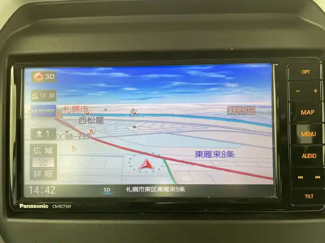 スズキ ハスラー HYBRID X 道央・札幌 2024(令6)年 0.6万km ピュアホワイトP ・4WD/・スズキセーフティサポート/・衝突被害軽減ブレーキ/・純正SDナビ/（FM/AM/CD/DVD/SD/BT/フルセグTV）/・バックカメラ/ビルトインETC/・アダプティブクルーズコントロール/・LEDヘッドライト/フォグランプ/・スマートキー/スペアキー/・取扱説明書/保証書/・シートヒーター/・オートライト