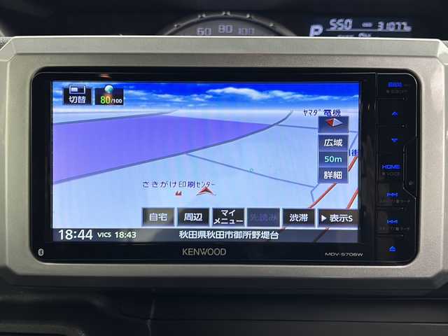 ダイハツ ウェイク G ターボ SA Ⅲ 秋田県 2018(平30)年 3.1万km ブラックマイカメタリック 4WD/社外メモリナビ　/フルセグTV/CD/DVD/AM/FM/Bluetooth/両側パワースライドドア　/スマートアシスト　/レーンキープアシスト　/横滑り防止装置　/LEDヘッドライト/フォグランプ/オートマチックハイビーム　/運転席シートヒーター　/純正エンジンスターター/スペアキー/ドアバイザー/電動格納ミラー/プッシュスタート/USB入力端子/純正アルミホイール/フロアマット
