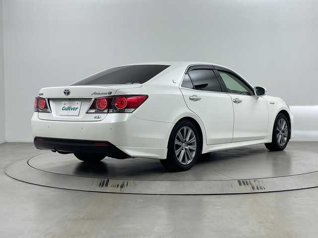 トヨタ クラウン ハイブリッド アスリートS 埼玉県 2015(平27)年 6.2万km ホワイトパールクリスタルシャイン サンルーフ/純正SDナビ/　（FM/AM/BT/CD/DVD/AUX）/バックカメラ/フルセグテレビ/パワーシート/アダプティブクルーズコントロール/衝突被害軽減ブレーキ/ビルトインETC/クリアランスソナー/ドライブレコーダー/プッシュスタート/オートライト/レザー調シートカバー/純正アルミホイール/純正フロアマット