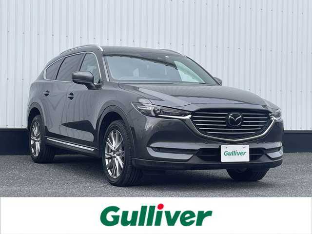 マツダ ＣＸ－８ XD Lパッケージ 鳥取県 2018(平30)年 6.8万km マシーングレープレミアムM 純正メモリナビ/(CD/DVD/BT/フルセグTV)/全方位カメラ/衝突被害軽減システム/車線逸脱警報/レーダークルーズコントロール/レザーシート/横滑り防止装置/ETC/アイドリングストップ/LEDヘッドライト/フォグランプ/オートライト/ウィンカーミラー/電動格納ミラー/純正19インチAW/シートヒーター/後席シートヒーター/パワーシート/ステアリングヒーター/BSM/ヘッドアップディスプレイ/パワーバックドア/電子パーキングブレーキ/オートホールド/プッシュスタート/スマートキー/純正フロアマット/ドアバイザー/スペアキー/取扱説明書/保証書