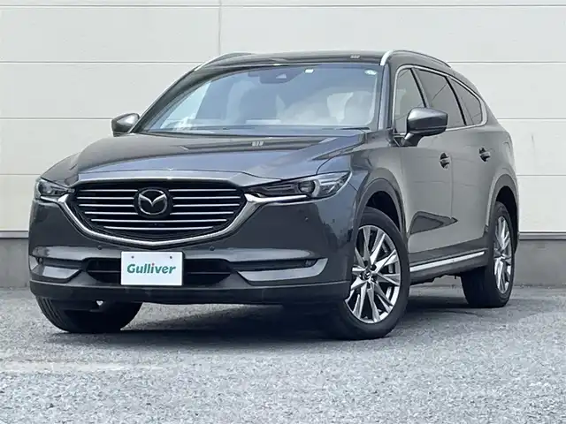 マツダ ＣＸ－８ XD Lパッケージ 茨城県 2018(平30)年 6.8万km マシーングレープレミアムM 純正メモリナビ/(CD/DVD/BT/フルセグTV)/全方位カメラ/衝突被害軽減システム/車線逸脱警報/レーダークルーズコントロール/レザーシート/横滑り防止装置/ETC/アイドリングストップ/LEDヘッドライト/フォグランプ/オートライト/ウィンカーミラー/電動格納ミラー/純正19インチAW/シートヒーター/後席シートヒーター/パワーシート/ステアリングヒーター/BSM/ヘッドアップディスプレイ/パワーバックドア/電子パーキングブレーキ/オートホールド/プッシュスタート/スマートキー/純正フロアマット