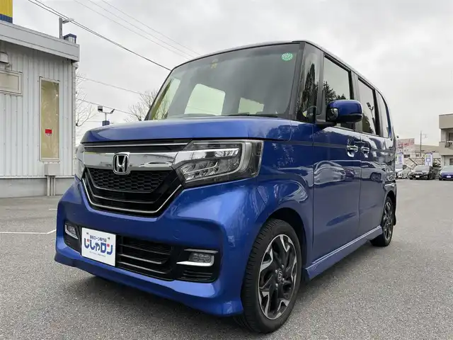 ホンダ Ｎ ＢＯＸ カスタム G L ターボ ホンダセンシング 栃木県 2018(平30)年 14.4万km ブリリアントスポーティブルーメタリック2トーン (株)IDOMが運営する【じしゃロン宇都宮店】の自社ローン対象車両になります。こちらは現金またはオートローンご利用時の価格です。自社ローンご希望の方は別途その旨お申付け下さい]/純正ナビ（CD・SD・BT接続可）/バックカメラ/ETC/両側パワースライドドア/ホンダセンシング/LEDヘッドライト