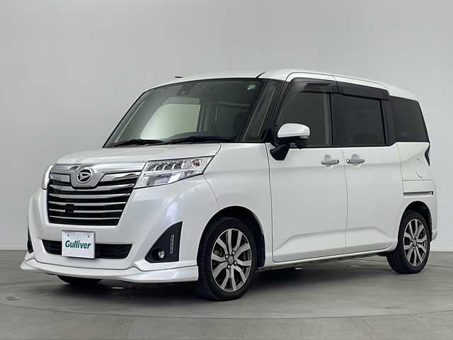 ダイハツ トール カスタムG ターボ SAⅡ 鹿児島県 2017(平29)年 4.9万km パールホワイトⅢ スマートキー×2/純正ナビ【NSZN-W67D】/バックカメラ/純正前後ドライブレコーダー【DRN-H66N】/クルーズコントロール/両側パワースライドドア/衝突被害軽減ブレーキ/純正フロアマット/サンシェード/LEDヘッドライト/アイドリングストップ/ETC/保証書/取扱説明書