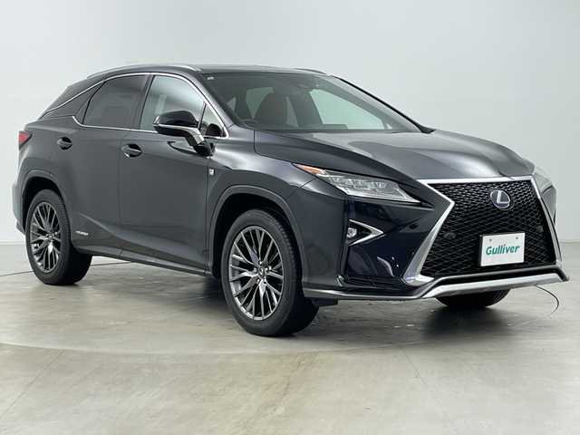 レクサス ＲＸ 450h Fスポーツ 道央・札幌 2015(平27)年 4.2万km グラファイトブラックガラスフレーク ４ＷＤ/純正ディスプレイオーディオ＆ナビＴＶ＆ＢＴ＆ＤＶＤ＆ＣＤ＆ＡｐｐｌｅＣａｒＰｌａｙ＆ＡｎｄｒｏｉｄＡｕｔｏ/バック＆左サイドカメラ/パノラマサンルーフ/赤革シート/全席シートヒーター/前席パワーシート＆ベンチレーション/純正ナビ/バックカメラ/フルセグTV/前後ドラレコ/レーダークルーズコントロール/ブラインドスポットモニター/レーンキーピングアシスト/プリクラッシュセーフティ/コーナーセンサー/パワーバックドア/電動リアシート(リクライニング調整)/ヘッドアップディスプレイ/スペアキー/純正ビルトインＥＴＣ