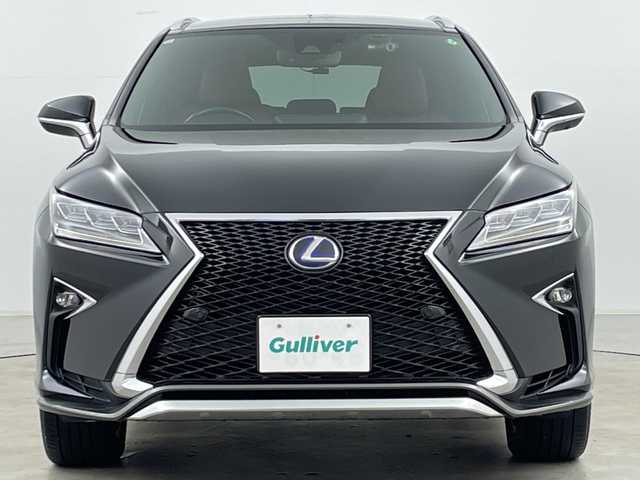 レクサス ＲＸ 450h Fスポーツ 道央・札幌 2015(平27)年 4.2万km グラファイトブラックガラスフレーク ４ＷＤ/純正ディスプレイオーディオ＆ナビＴＶ＆ＢＴ＆ＤＶＤ＆ＣＤ＆ＡｐｐｌｅＣａｒＰｌａｙ＆ＡｎｄｒｏｉｄＡｕｔｏ/バック＆左サイドカメラ/パノラマサンルーフ/赤革シート/全席シートヒーター/前席パワーシート＆ベンチレーション/純正ナビ/バックカメラ/フルセグTV/前後ドラレコ/レーダークルーズコントロール/ブラインドスポットモニター/レーンキーピングアシスト/プリクラッシュセーフティ/コーナーセンサー/パワーバックドア/電動リアシート(リクライニング調整)/ヘッドアップディスプレイ/スペアキー/純正ビルトインＥＴＣ