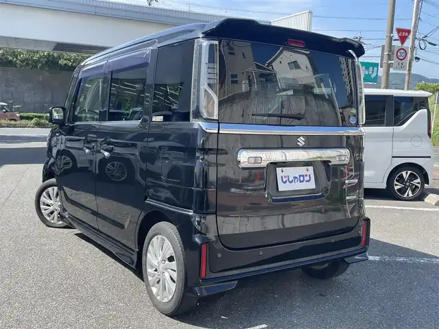 スズキ スペーシア カスタム HYBRID GS 福岡県 2018(平30)年 8.7万km ブルーイッシュブラックパール3 (株)IDOMが運営する【じしゃロン八幡西店】の自社ローン専用車両になります。こちらは現金またはオートローンご利用時の価格です。自社ローンご希望の方は別途その旨お申付け下さい/社外メモリナビ/【Bluetooth・CD・DVD・TV】/コーナーセンサー/片側パワースライドドア/バックカメラ/ワンオーナー/純正アルミホイール/サイドエアバック/純正リアスポイラー/フロントフォグランプ/LEDヘッドライト