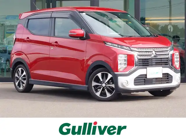 三菱 ｅＫクロス T 東京都 2019(平31)年 3.4万km レッドメタリック ナビ/Bluetooth/純正アルミホイール/eアシスト/プッシュスタート/ETC/コーナーセンサー/LEDヘッドライト/スペアキー/キーレスエントリー/オートマティックハイビーム/前席シートヒーター/新車保証書/取扱説明書