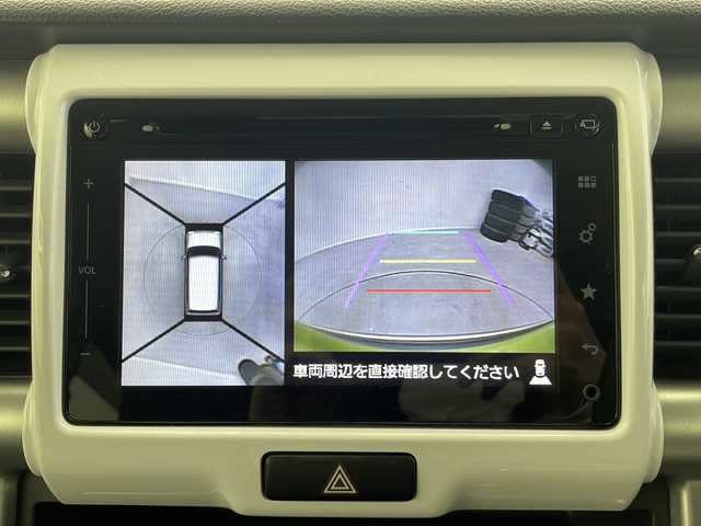 スズキ ハスラー X 栃木県 2016(平28)年 6.2万km ポジティブグリーンメタリック/ブラック2トーン 純正メーカーナビ/(BT/AM/FM/CD/DVD/フルセグ）/前後ドライブレコーダー/プリクラッシュブレーキ/車線逸脱防止/ふらつき防止　/誤発進制御/前席シートヒーター/全周囲カメラ/電動格納ミラー/ステアリングスイッチ/アイドリングストップ/純正フロアマット/純正アルミホイール/プッシュスタート/スマートキー