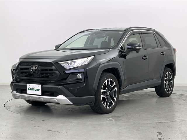 トヨタ ＲＡＶ４ アドベンチャー 宮城県 2020(令2)年 6.6万km アティチュードブラックマイカ 禁煙車/アルパインリフトアップ3WAYスピーカー/トヨタセーフティセンス/・衝突軽減ブレーキ/・レーントレーシングアシスト/・レーダークルーズコントロール/・オートハイビーム/・ブラインドスポットモニター/・リアクロストラフィックアラート/純正9インチディスプレイオーディオナビ/・USB.BT.Miracast/フルセグTV/バックモニター/レザーシート/・D席パワーシート/・前席シートヒーター/・前席エアシート/ステアリングヒーター/ステアリングスイッチ/社外ドライブレコーダー（FR）/ビルトインETC/電動パーキングブレーキ/オートホールド/LEDヘッドライト/フォグランプ/純正19インチアルミホイール/純正フロアマット/トノカバー/プッシュスタート/スマートキー