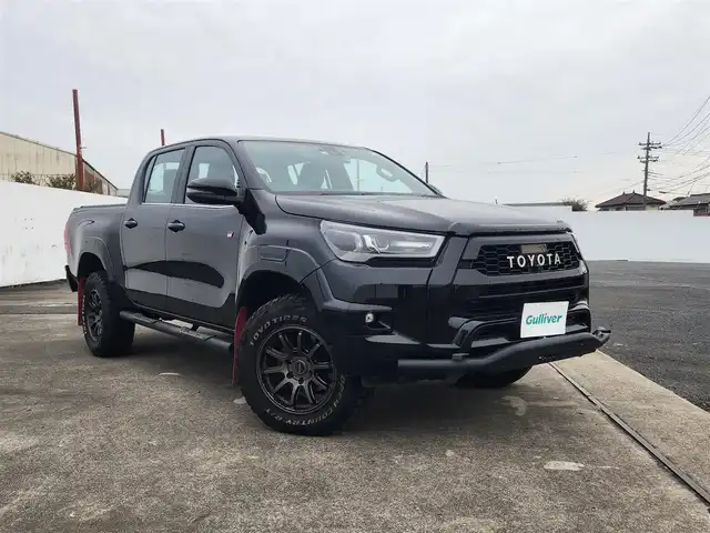 トヨタ ハイラックス Z GRスポーツ 群馬県 2022(令4)年 6.4万km アティチュードブラックマイカ 〇純正8インチナビ/〇パノラミックビューカメラ/〇プリクラッシュセーフティー/〇レーンディパーチャーアラート/〇アクティブトラクションコントロール/〇レーダークルーズコントロール/〇ETC/〇ドライブレコーダー/〇パドルシフト/〇ハーフレザーシート/〇パワーシート（運転席）/〇左右独立温度調整機能付オートエアコン/〇JAOS17インチアルミ/〇JAOSマッドガード/〇社外トノカバー/〇ハンドルカバー取付/〇スマートキー/〇禁煙車