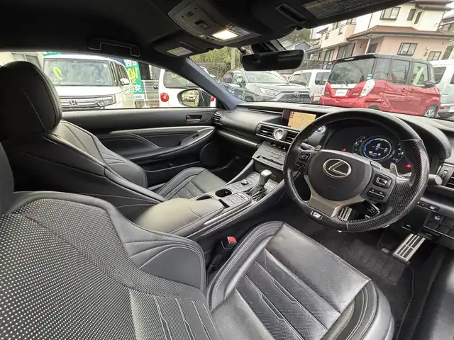 レクサス ＲＣ 300h Fスポーツ 熊本県 2015(平27)年 5.9万km スターライトブラックガラスフレーク 純正メーカーナビ/【フルセグTV/Bluetooth再生/CD/DVD】/バックカメラ/クルーズコントロール/パドルシフト/LEDオートライト/フォグライト/黒レザーシート/シートヒーター/エアーシート/ステアリングヒーター/純正ドライブレコーダー/ETC/プッシュスタート/スマートキー/スペアキー/カードキー/保証書/取扱説明書