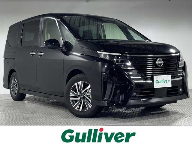 日産 セレナ e－パワー ハイウェイスター V 神奈川県 2023(令5)年 1.5万km ダイヤモンドブラック 12.3インチディスプレイオーディオ　/日産コネクテッドナビ　/‐AM/FM/Apple Car Play/Android Auto/BT/フルセグTV　/アラウンドビューモニター　/両側ハンズフリースライドドア　/360度セーフティアシスト　/プロパイロット　/インテリジェントエマージェンシーブレーキ　/車線逸脱防止支援システム　/後退時車両検知警報　/ふらつき警報　/ワイヤレス充電　/前後ドラレコ　/サンシェード　/SOSコール　