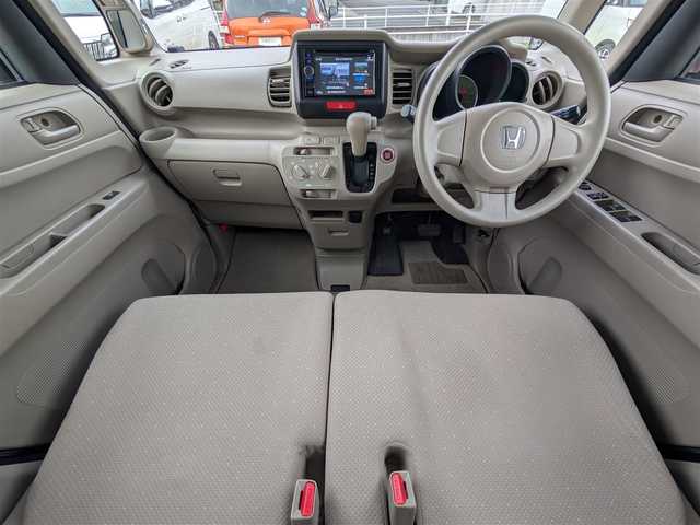 ホンダ Ｎ ＢＯＸ G 福井県 2012(平24)年 7.3万km チェリーシェルピンクメタリック ４WD/横滑り防止装置/盗難防止装置/クラリオン６．２インチメモリナビ/ワンセグテレビ/ヒルスタートアシスト/チップアップシート/ダブルエアバッグ/純正フロアマット/スマートキー/保証書・取説