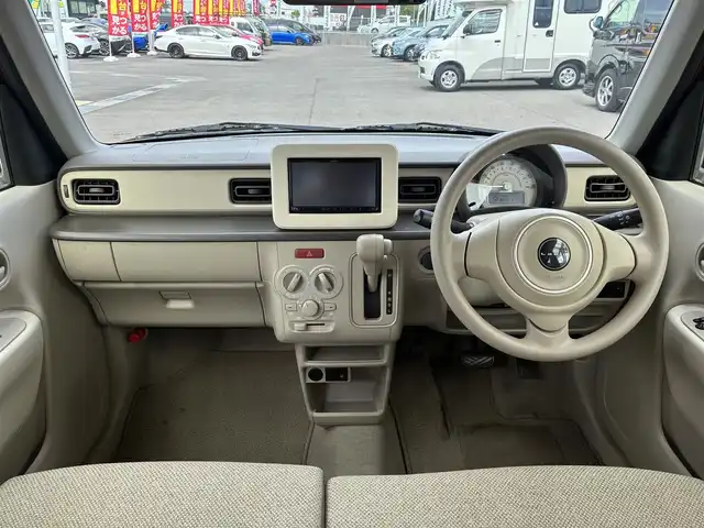 スズキ ラパン L 三重県 2017(平29)年 5.4万km フェニックスレッドパール 社外メモリナビ(MDV-D305BT)/　TV/CD/DVD/Bluetooth/スマートキー/プッシュスタート/シートヒーター/レーダーブレーキサポート/電動格納ミラー