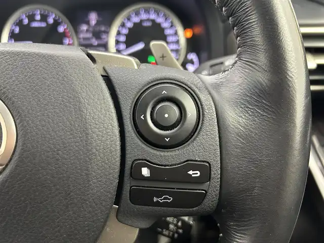 レクサス ＩＳ 200t バージョンL 富山県 2015(平27)年 5万km ソニックチタニウム 純正ナビ（AM/FM/DVD/BT/USB/フルセグ）/バックカメラ/ETC/レザーシート/D/N席パワーシート/D席メモリシート/シートヒーター/シートベンチレーション/衝突被害軽減システム/レーダークルーズコントロール/コーナーセンサー/横滑り防止装置/アイドリングストップ/純正アルミホイール/純正フロアマット/オートLEDライト/フォグライト/ブラインドスポットモニター/革巻きステアリング/ステアリングスイッチ/パドルシフト/スマートキー/スペアキー