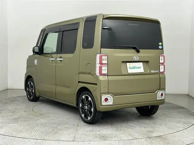 ダイハツ ウェイク G ターボ　レジャーエディション SA Ⅲ 道央・札幌 2019(令1)年 2.7万km オフビートカーキM ・4WD/・ワンオーナー/・スマートアシスト/・衝突被害軽減ブレーキ/・レーンキープアシスト/・オートハイビーム/・純正メモリナビ/・フルセグTV/・バックカメラ/・Bluetooth/・CD/DVD/・両側パワースライドドア/・社外前後ドライブレコーダー/・LEDヘッドライト/・フォグランプ/・オートライト/・オートマチックハイビーム/・アルミ付スタッドレスタイヤ積込