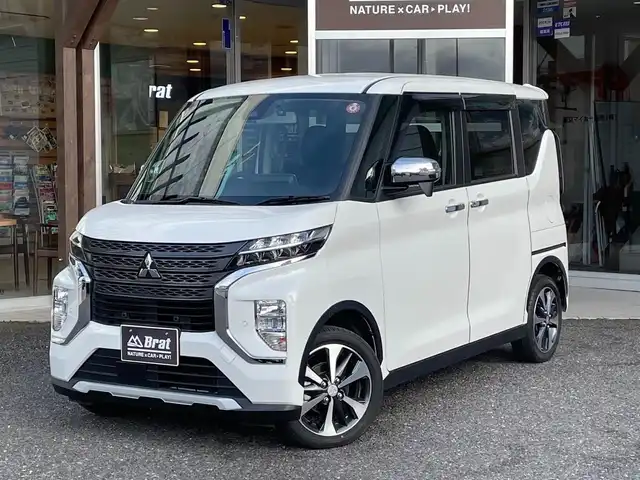 三菱 ｅＫクロススペース T 福島県 2020(令2)年 1.5万km シルキーホワイト 純正SDナビ/フルセグテレビ/バックカメラ/ドアバイザー/プッシュスタート/片側パワースライドドア/ETC/フロントシートヒーター/前方ドライブレコーダー/USBソケット