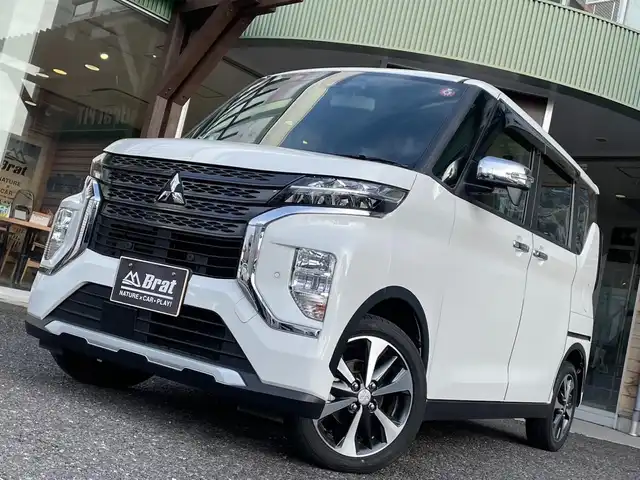 三菱 ｅＫクロススペース T 福島県 2020(令2)年 1.5万km シルキーホワイト 純正SDナビ/フルセグテレビ/バックカメラ/ドアバイザー/プッシュスタート/片側パワースライドドア/ETC/フロントシートヒーター/前方ドライブレコーダー/USBソケット