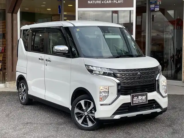 三菱 ｅＫクロススペース T 福島県 2020(令2)年 1.5万km シルキーホワイト 純正SDナビ/フルセグテレビ/バックカメラ/ドアバイザー/プッシュスタート/片側パワースライドドア/ETC/フロントシートヒーター/前方ドライブレコーダー/USBソケット