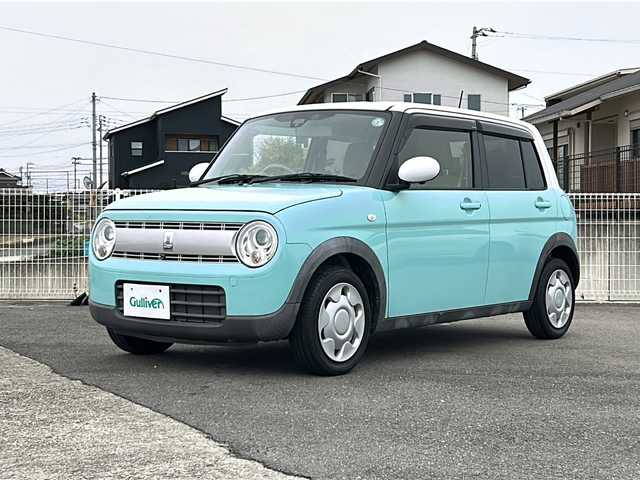 スズキ ラパン S 香川県 2016(平28)年 4.8万km フレンチミントパールメタリック 純正ナビ(CD/AM/FM)/フルセグTV/フロント/サイド/バックカメラ/全方位モニター/レーダーブレーキサポート/横滑り防止装置/HIDヘッドランプ/オートライト/本革巻きステアリング/ステアリングスイッチ/パイピング付ファブリックシート/運転席シートヒーター/キーレスプッシュスタートシステム