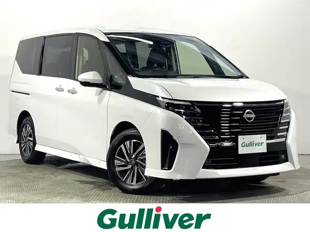 日産 セレナ e－パワー ハイウェイスター V 大阪府 2025(令7)年 0.1千km プリズムホワイト 登録済未使用車　ＰｒｏＰＩＬＯＴ　純正ナビＴＶ　３６０カメラ　デジタルインナーミラー　ハンドルヒーター　両側パワースライドドア　衝突軽減　レーダーＣ　クリアランスソナー　ＢＳＭ　置くだけ充電　ドラレコ