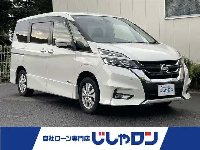 日産 セレナ ハイウェイスター Vセレクション 福島県 2017(平29)年 12.1万km ブリリアントホワイトパール (株)IDOMが運営する【じしゃロン福島店】の自社ローン専用車両になります。こちらは現金またはオートローンご利用時の価格です。自社ローンご希望の方は別途その旨お申付け下さい/純正SDナビ/フルセグテレビ/両側パワースライド/ドアバイザー/セーフティパック/アラウンドビューモニター/クルーズコントロール/クリアランスソナー/革巻きステアリング/ステアリングリモコン
