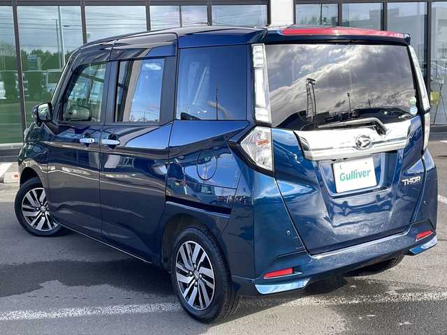 ダイハツ トール カスタムG SAⅡ 道東・釧路十勝 2017(平29)年 6.7万km レーザーブルークリスタルシャイン ・4WD/・社外SDナビ/ （ラジオ・BT・CD・DVD・フルセグ)/・バックカメラ/・クルーズコントロール/・両側パワースライドドア/・ドアバイザー/・横滑り防止装置/・コーナーセンサー/・バックカメラ/・LEDオートライト/・フォグランプ/・ステアリングスイッチ/・ETC/・電動格納ウィンカーミラー/・スマートキー/・プッシュスタート/・純正14インチアルミホイール/・社外AW付冬タイヤ積込/(165/65/R14・5mm)